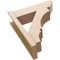 Ekena Millwork 8-in W x 26-in D x 30-in H Balboa Slat Rough Cedar Woodgrain TimberThane Outlooker, Primed Tan OUTUR080X26X30BOA24RCPR - alternate 6